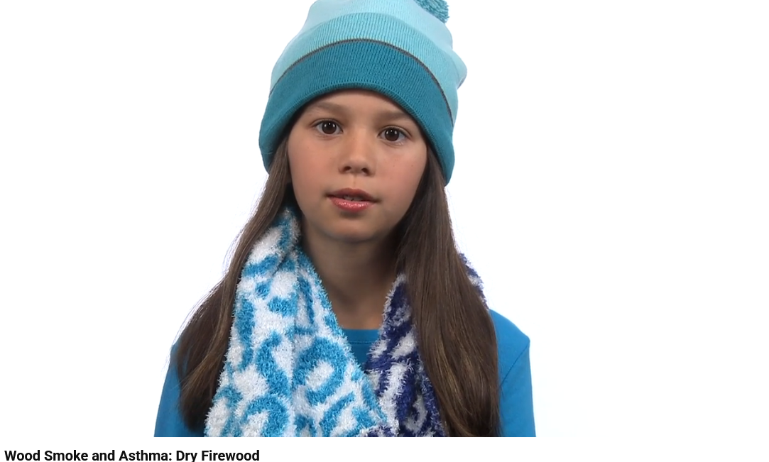 Wood Smoke and Asthma: Dry Firewood Screenshot with Young Child
